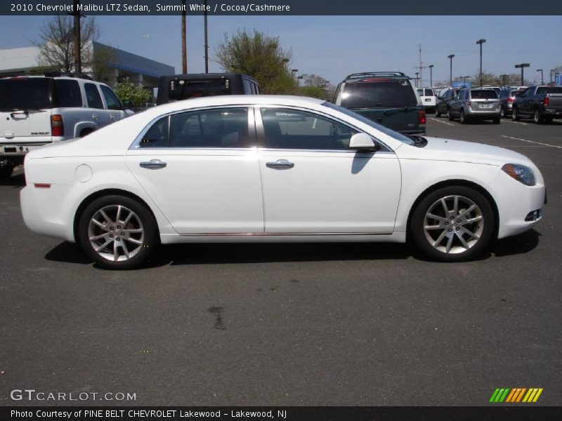 Summit White / Cocoa/Cashmere 2010 Chevrolet Malibu LTZ Sedan