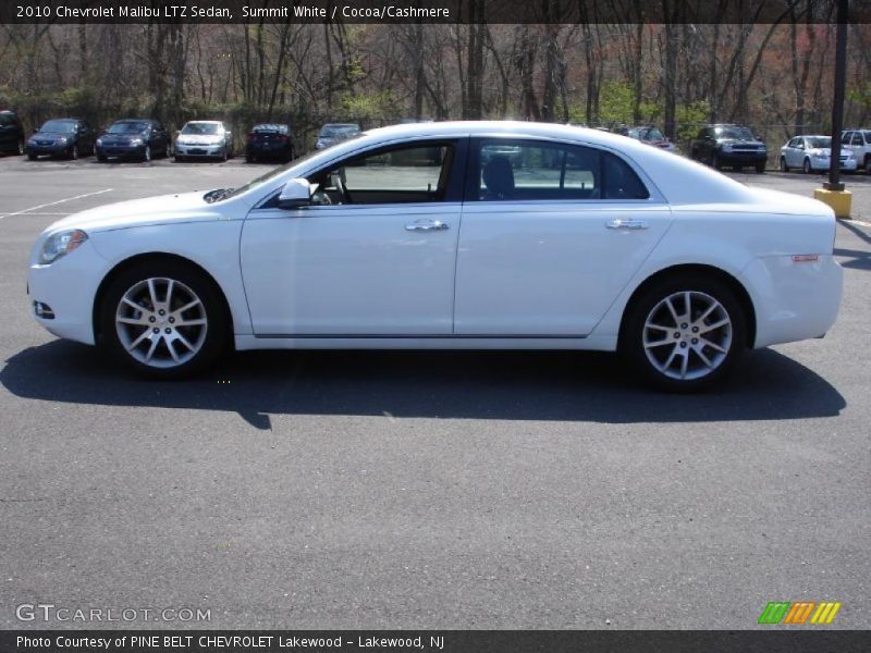 Summit White / Cocoa/Cashmere 2010 Chevrolet Malibu LTZ Sedan
