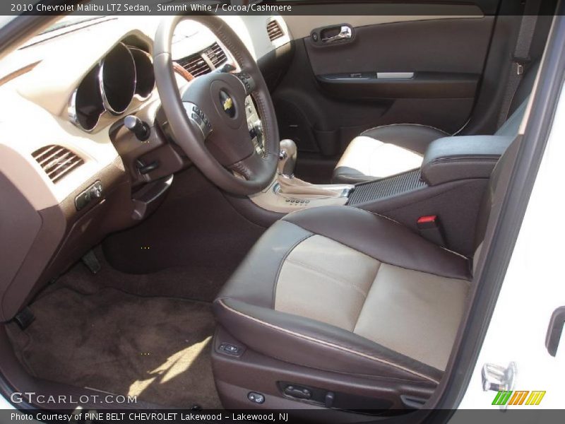 Summit White / Cocoa/Cashmere 2010 Chevrolet Malibu LTZ Sedan