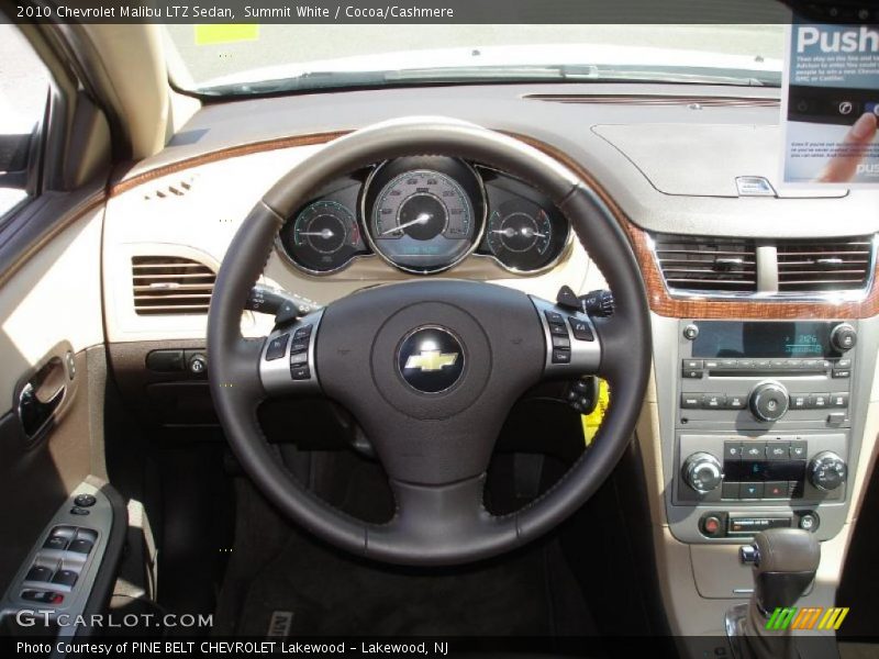 Summit White / Cocoa/Cashmere 2010 Chevrolet Malibu LTZ Sedan
