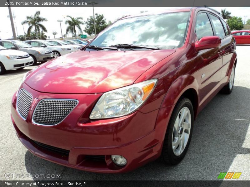 Salsa Red Metallic / Slate 2005 Pontiac Vibe