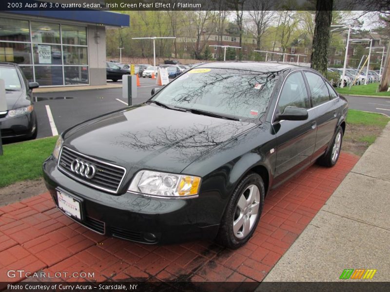 Irish Green Pearl Effect / Platinum 2003 Audi A6 3.0 quattro Sedan