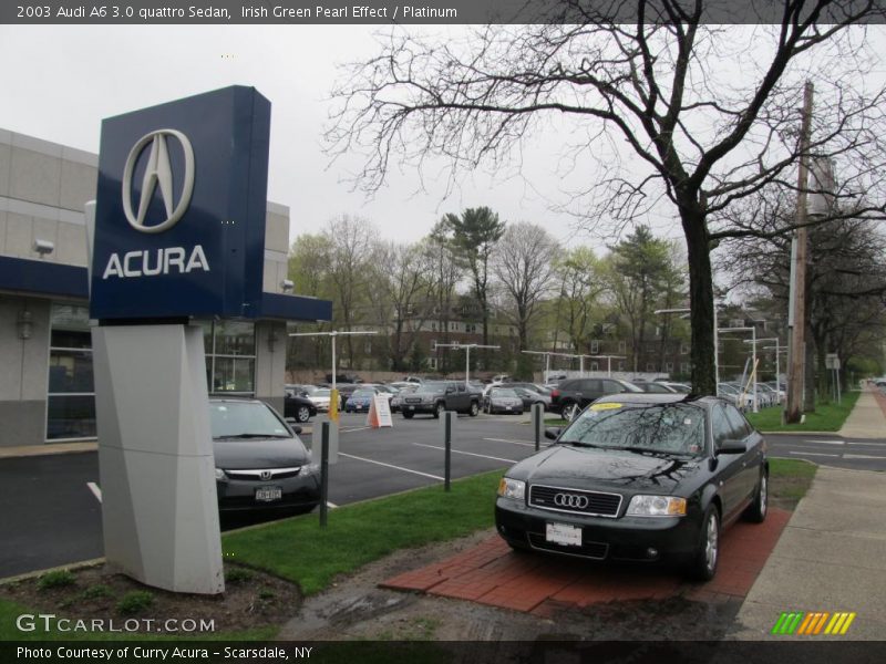 Irish Green Pearl Effect / Platinum 2003 Audi A6 3.0 quattro Sedan