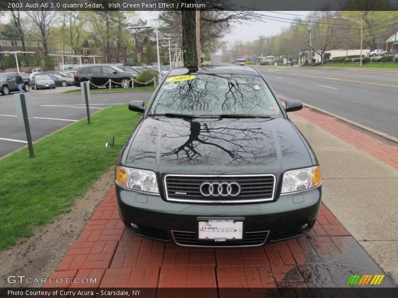 Irish Green Pearl Effect / Platinum 2003 Audi A6 3.0 quattro Sedan