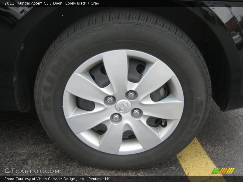 Ebony Black / Gray 2011 Hyundai Accent GL 3 Door