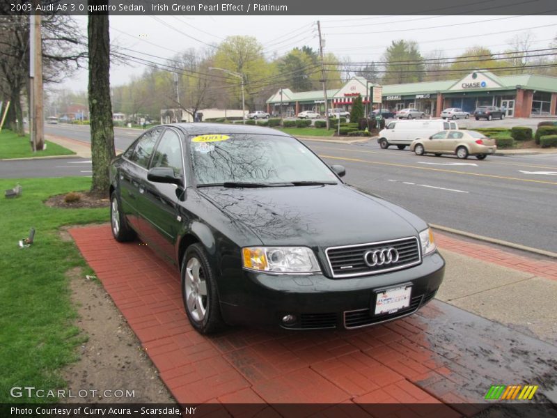 Irish Green Pearl Effect / Platinum 2003 Audi A6 3.0 quattro Sedan