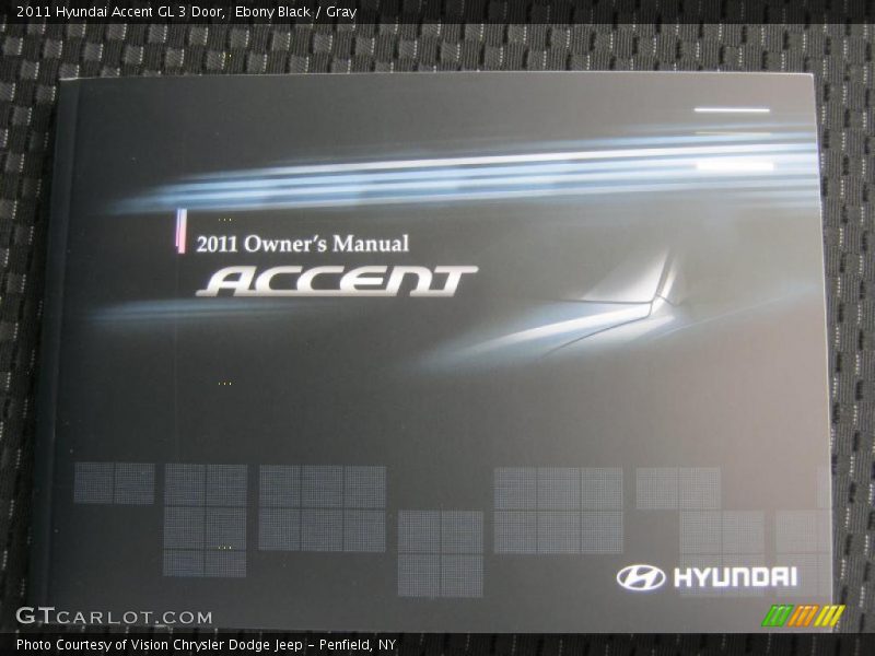 Ebony Black / Gray 2011 Hyundai Accent GL 3 Door