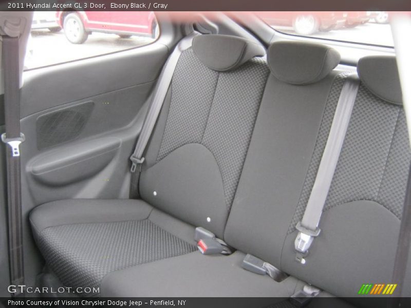 Ebony Black / Gray 2011 Hyundai Accent GL 3 Door