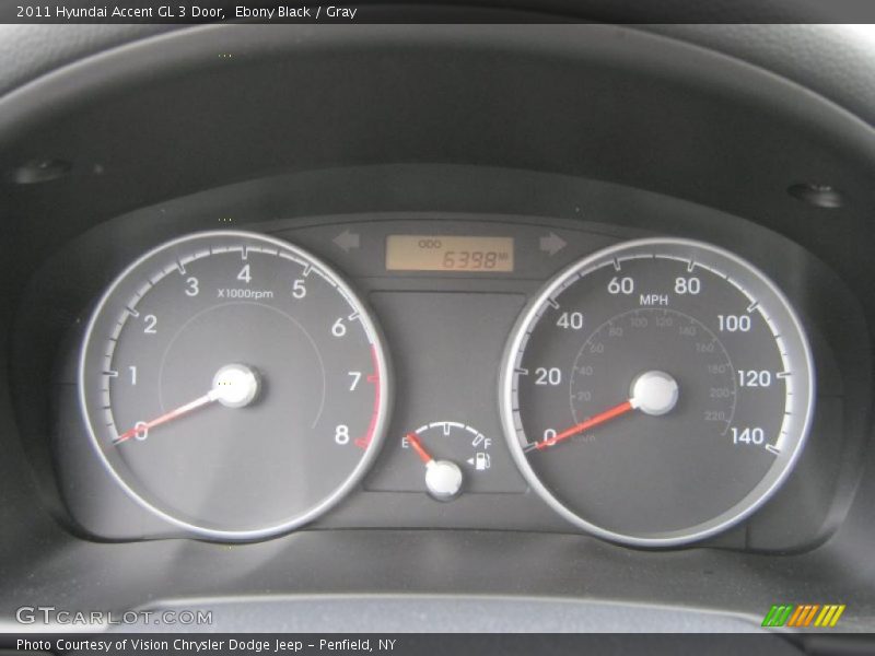 Ebony Black / Gray 2011 Hyundai Accent GL 3 Door