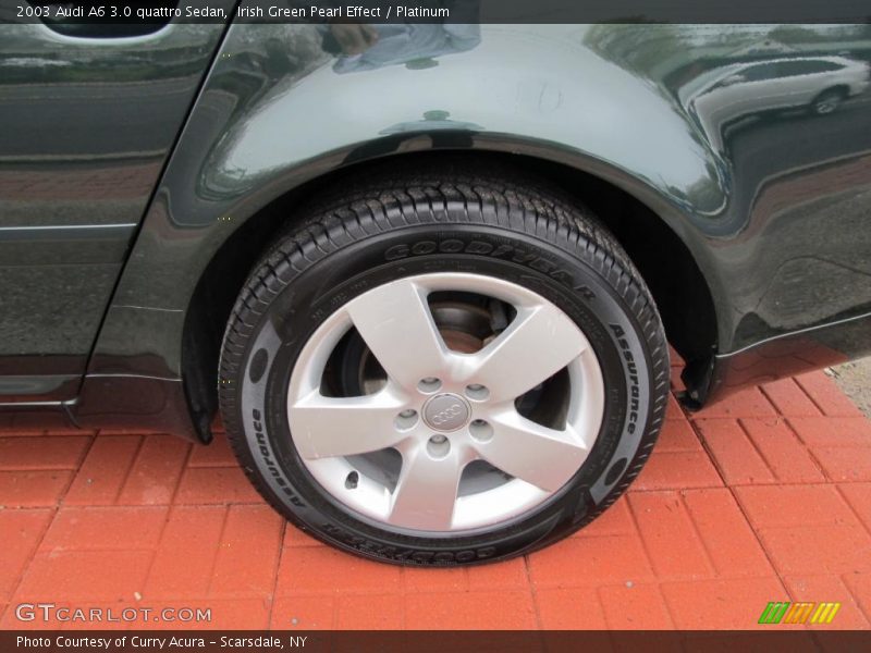 Irish Green Pearl Effect / Platinum 2003 Audi A6 3.0 quattro Sedan