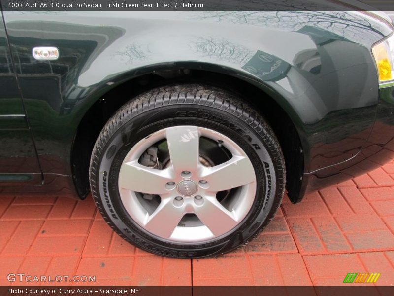 Irish Green Pearl Effect / Platinum 2003 Audi A6 3.0 quattro Sedan