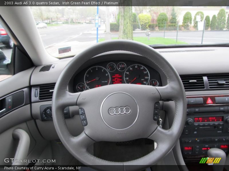 Irish Green Pearl Effect / Platinum 2003 Audi A6 3.0 quattro Sedan