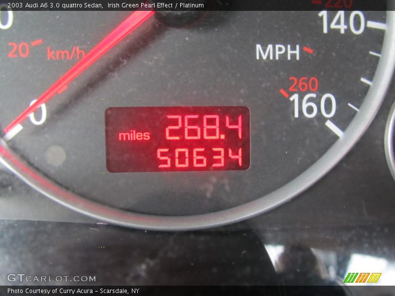 Irish Green Pearl Effect / Platinum 2003 Audi A6 3.0 quattro Sedan