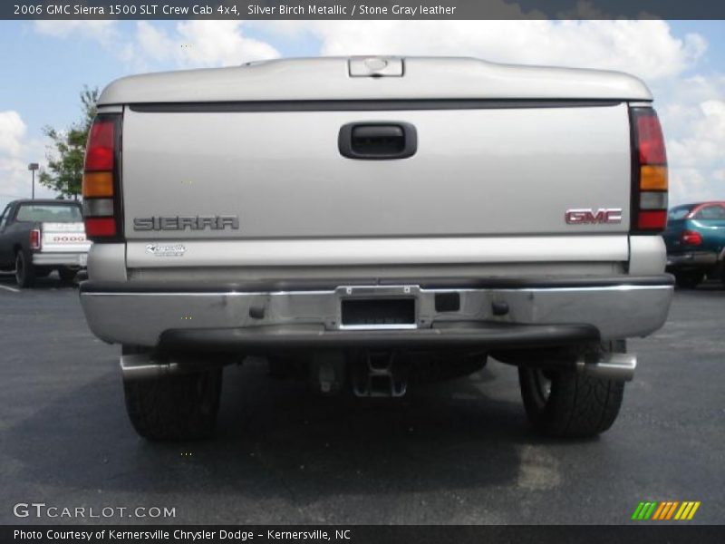 Silver Birch Metallic / Stone Gray leather 2006 GMC Sierra 1500 SLT Crew Cab 4x4