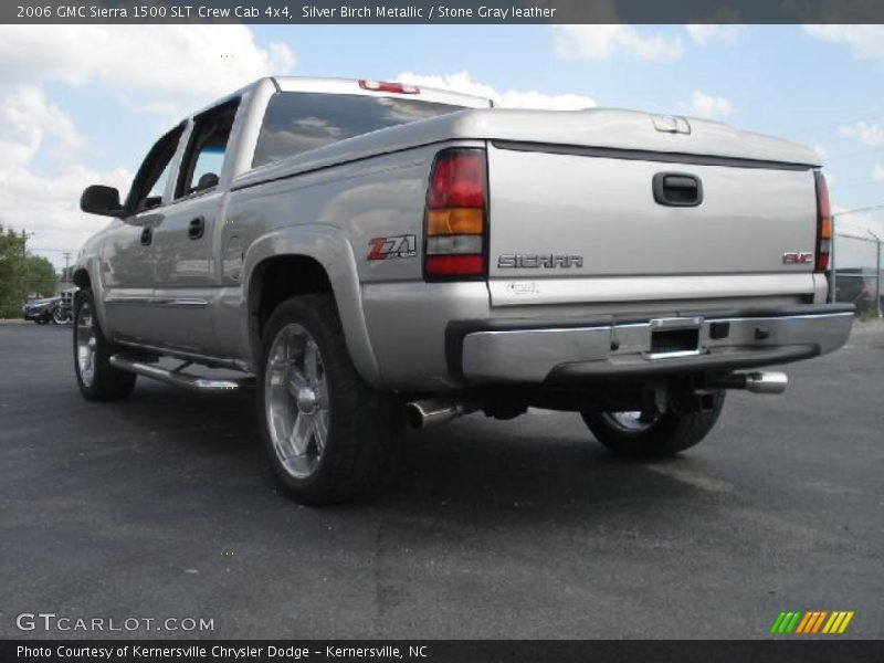 Silver Birch Metallic / Stone Gray leather 2006 GMC Sierra 1500 SLT Crew Cab 4x4