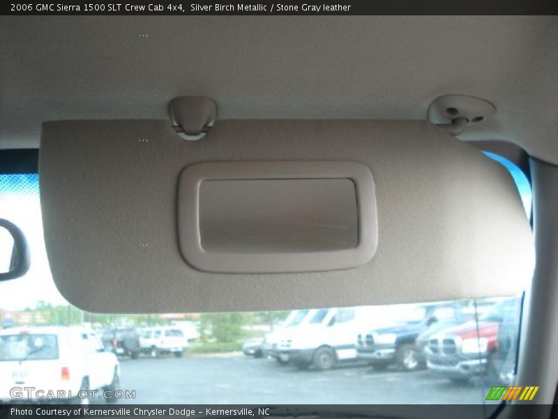 Silver Birch Metallic / Stone Gray leather 2006 GMC Sierra 1500 SLT Crew Cab 4x4