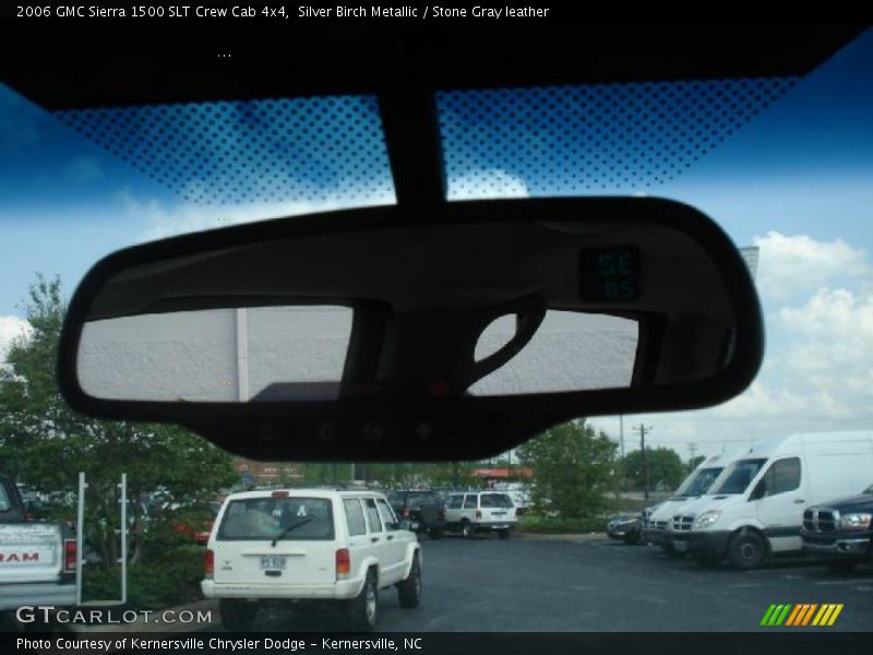 Silver Birch Metallic / Stone Gray leather 2006 GMC Sierra 1500 SLT Crew Cab 4x4