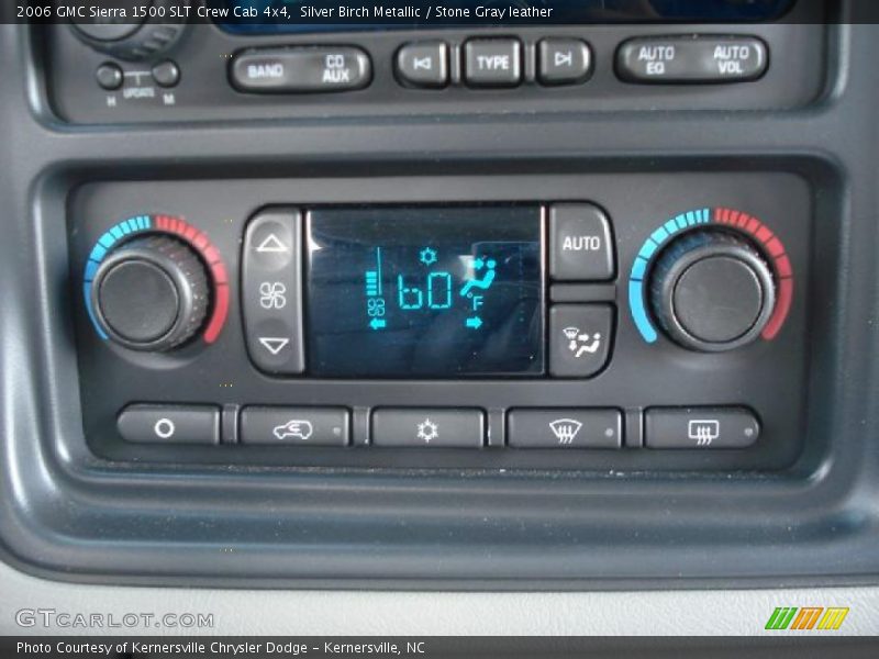 Silver Birch Metallic / Stone Gray leather 2006 GMC Sierra 1500 SLT Crew Cab 4x4