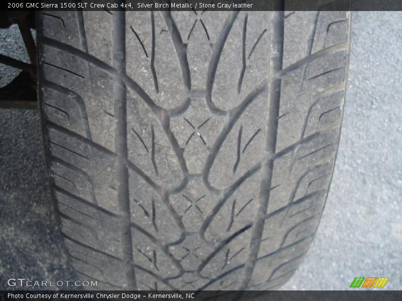 Silver Birch Metallic / Stone Gray leather 2006 GMC Sierra 1500 SLT Crew Cab 4x4