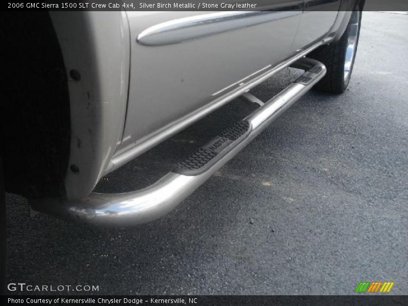Silver Birch Metallic / Stone Gray leather 2006 GMC Sierra 1500 SLT Crew Cab 4x4