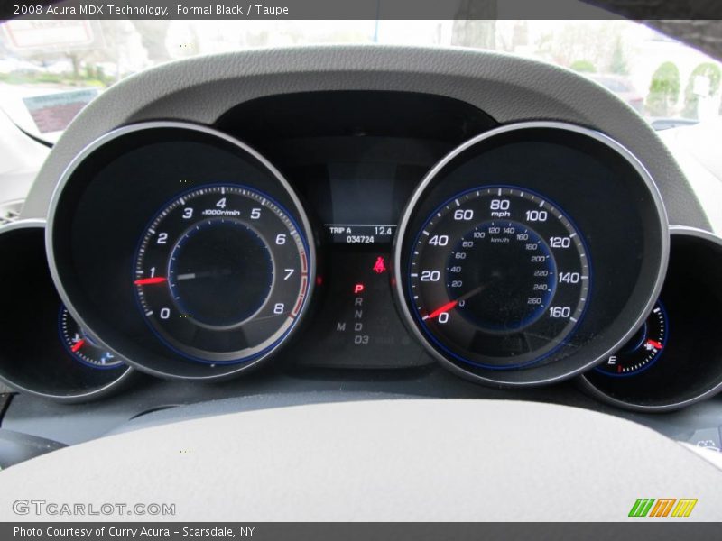Formal Black / Taupe 2008 Acura MDX Technology