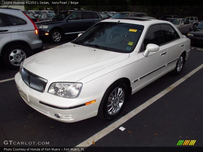 Ivory Pearl / Beige 2004 Hyundai XG350 L Sedan