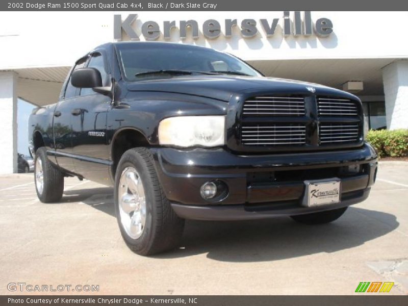 Black / Dark Slate Gray 2002 Dodge Ram 1500 Sport Quad Cab 4x4