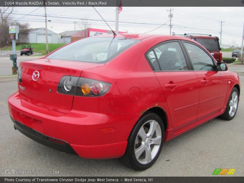 Velocity Red / Black/Red 2004 Mazda MAZDA3 s Sedan