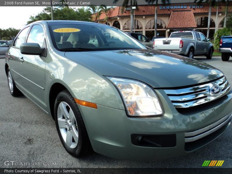 Moss Green Metallic / Camel 2008 Ford Fusion SE