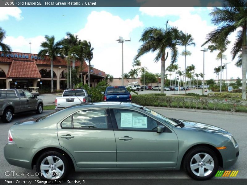Moss Green Metallic / Camel 2008 Ford Fusion SE
