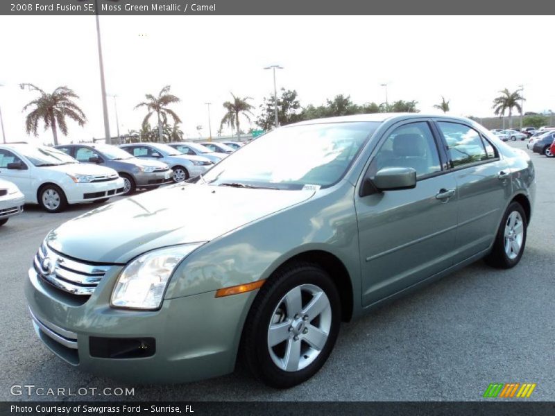 Moss Green Metallic / Camel 2008 Ford Fusion SE