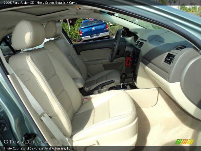 Moss Green Metallic / Camel 2008 Ford Fusion SE