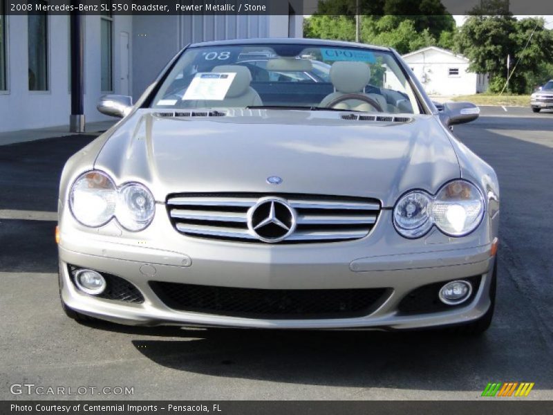 Pewter Metallic / Stone 2008 Mercedes-Benz SL 550 Roadster