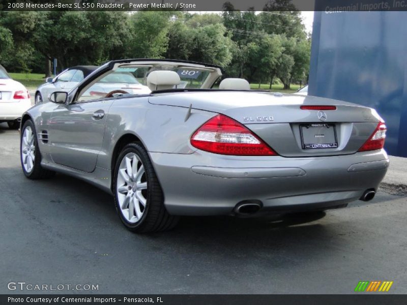 Pewter Metallic / Stone 2008 Mercedes-Benz SL 550 Roadster