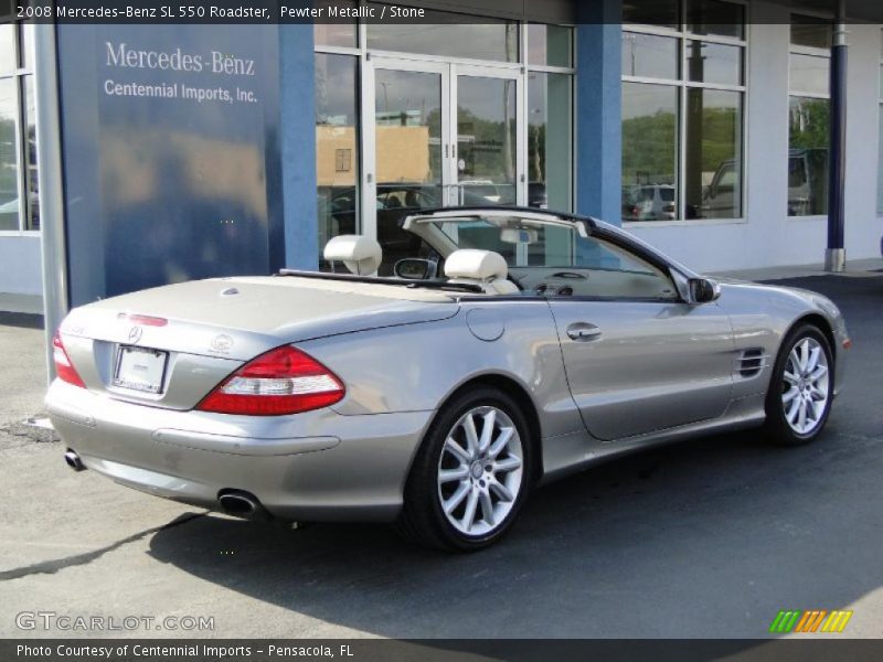 Pewter Metallic / Stone 2008 Mercedes-Benz SL 550 Roadster