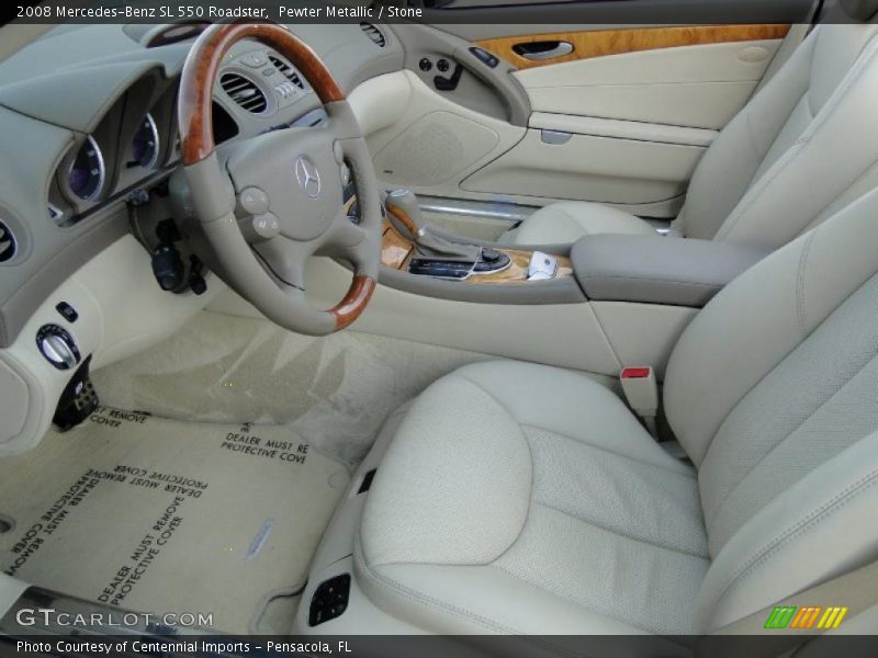 Pewter Metallic / Stone 2008 Mercedes-Benz SL 550 Roadster