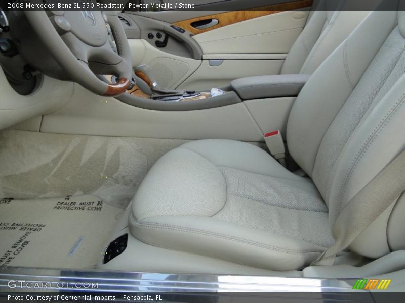 Pewter Metallic / Stone 2008 Mercedes-Benz SL 550 Roadster