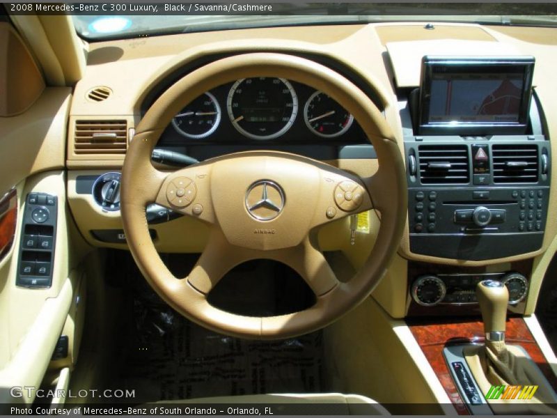 Black / Savanna/Cashmere 2008 Mercedes-Benz C 300 Luxury
