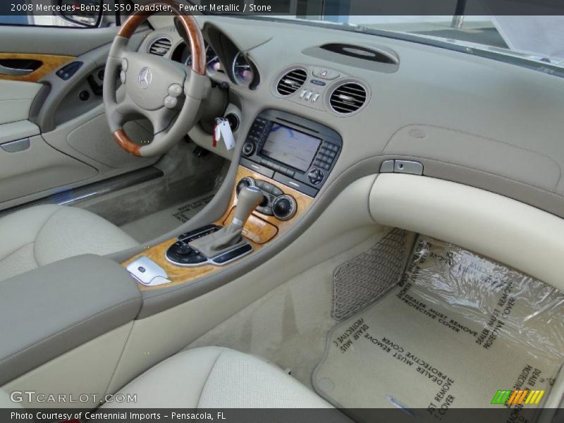 Pewter Metallic / Stone 2008 Mercedes-Benz SL 550 Roadster
