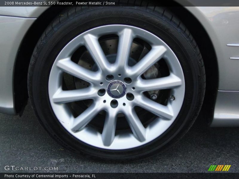 Pewter Metallic / Stone 2008 Mercedes-Benz SL 550 Roadster