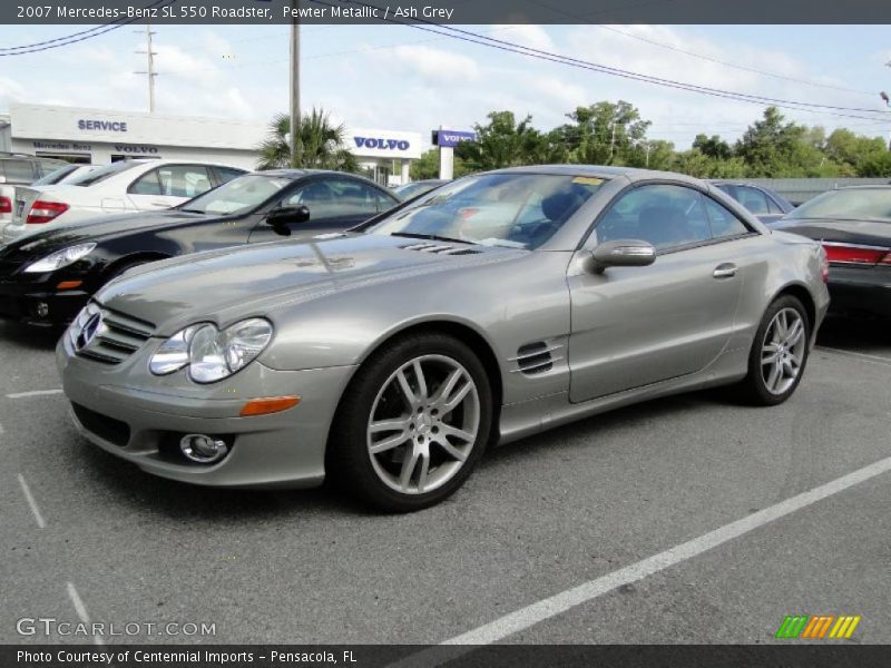 Pewter Metallic / Ash Grey 2007 Mercedes-Benz SL 550 Roadster