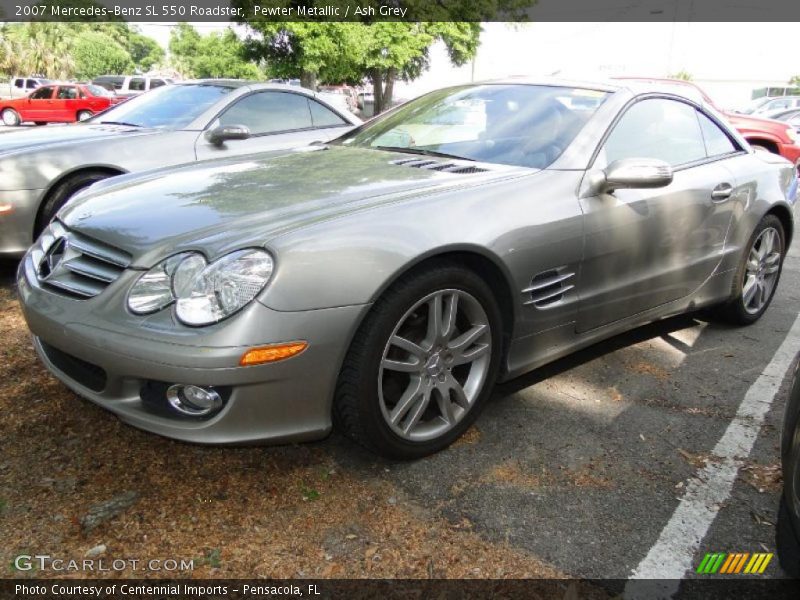 Pewter Metallic / Ash Grey 2007 Mercedes-Benz SL 550 Roadster