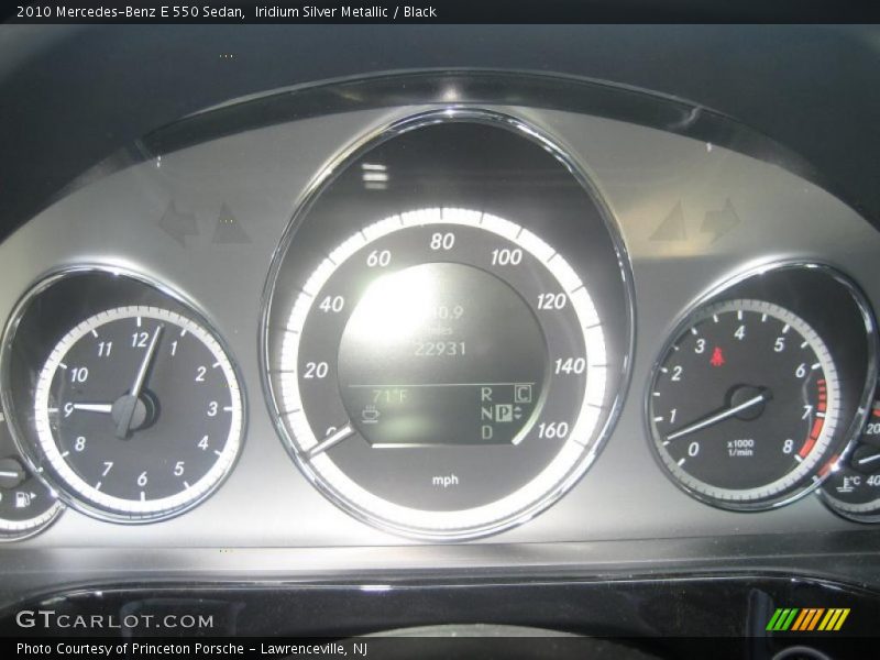 Iridium Silver Metallic / Black 2010 Mercedes-Benz E 550 Sedan