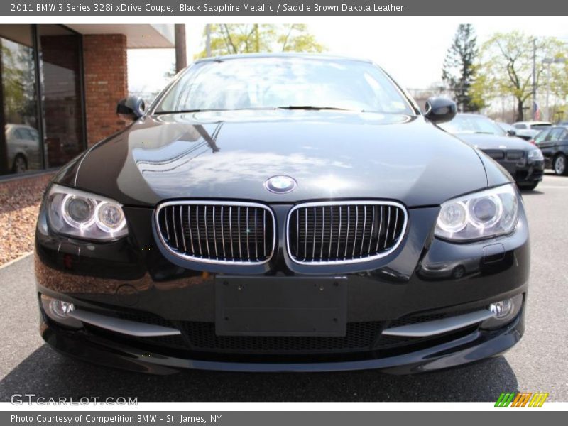 Black Sapphire Metallic / Saddle Brown Dakota Leather 2011 BMW 3 Series 328i xDrive Coupe