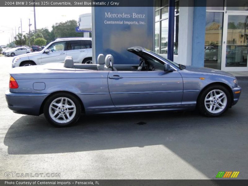 Steel Blue Metallic / Grey 2004 BMW 3 Series 325i Convertible