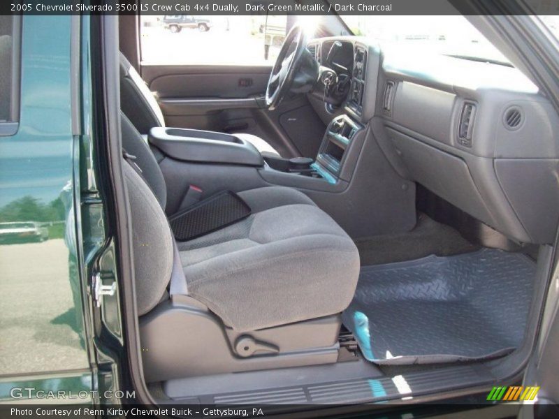 Dark Green Metallic / Dark Charcoal 2005 Chevrolet Silverado 3500 LS Crew Cab 4x4 Dually