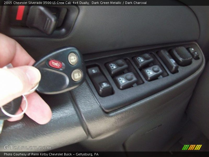 Dark Green Metallic / Dark Charcoal 2005 Chevrolet Silverado 3500 LS Crew Cab 4x4 Dually