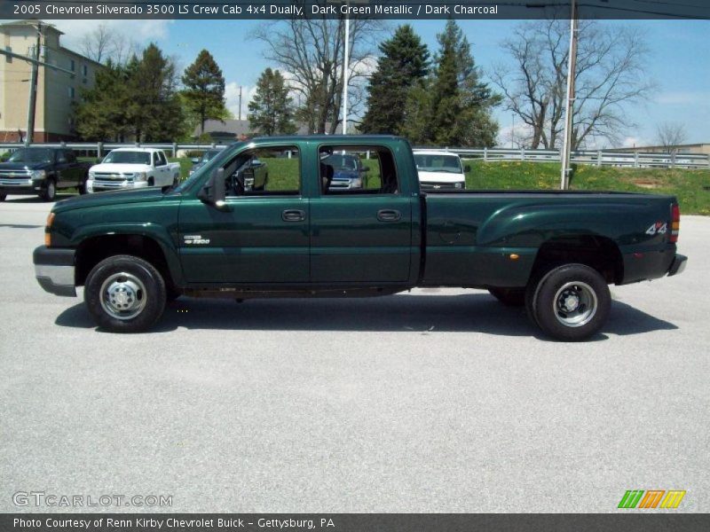  2005 Silverado 3500 LS Crew Cab 4x4 Dually Dark Green Metallic