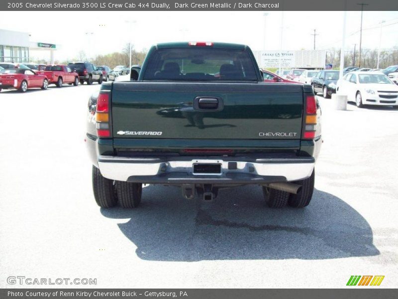 Dark Green Metallic / Dark Charcoal 2005 Chevrolet Silverado 3500 LS Crew Cab 4x4 Dually