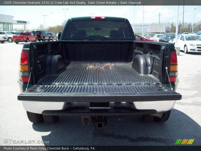 Dark Green Metallic / Dark Charcoal 2005 Chevrolet Silverado 3500 LS Crew Cab 4x4 Dually